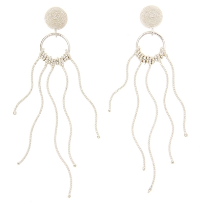 Silver corbula earrings with filigree snakes